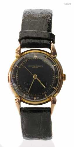 A gentlemen's 18ct gold Vacheron Constantin mechanical strap...