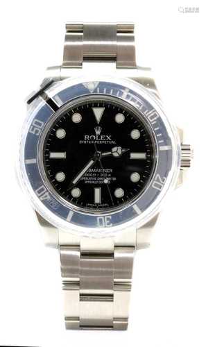 A gentlemen's stainless steel Rolex 'Submariner Oyster Perpe...