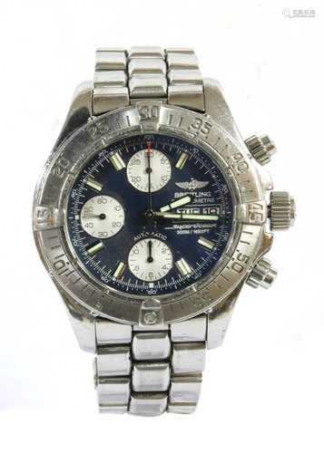 A gentlemen's stainless steel Breitling 'Super Ocean' automa...