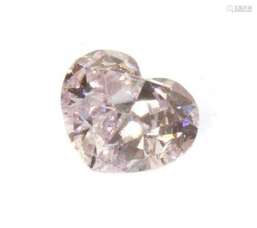 An unmounted heart shaped brilliant cut diamond,