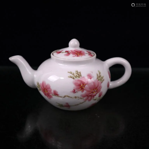 Chinese Famille Rose Porcelain Teapot