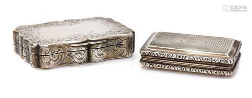 A Victorian sterling silver snuff box, by Edward Smith, c.18...