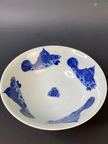 Chinese Blue and White Glazed Porcelain Bowl