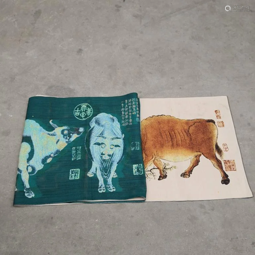 Chinese Silk of Five Oxen