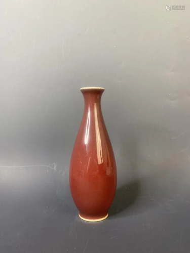 Chinese Red Glazed Porcelain Vase