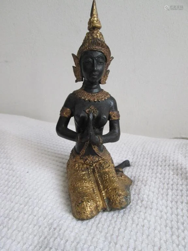 19th Century THAI Bronze Court Lady