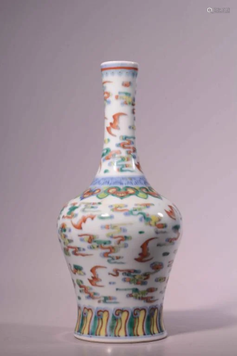 Chinese Doucai Porcelain Vase,Mark