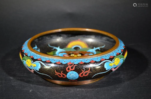 A beuatiful CLOISONNE ENAMEL DRAGON WASHER