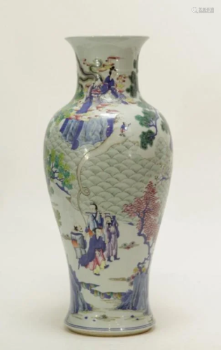 18th Century Famille Rose Guanyin Vase