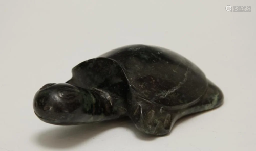 Republic Spinach Jade Carved Turtle