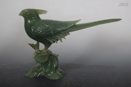 Chinese Jade Carved Bird