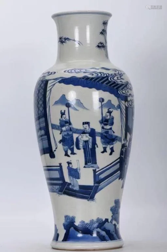 Chinese Blue and White Porcelain Vase,Mark