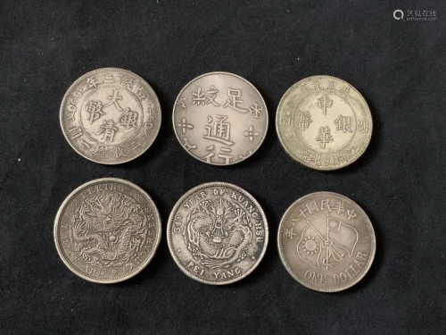 Group of Six Coins