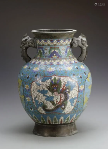 19th C cloisonne Vase