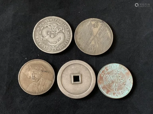 Group of Five Coins