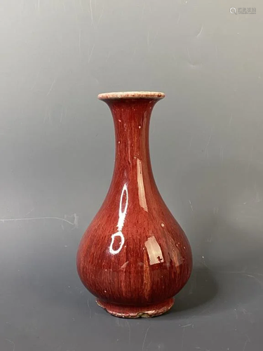 Chinese Red Glazed Porcelain Vase