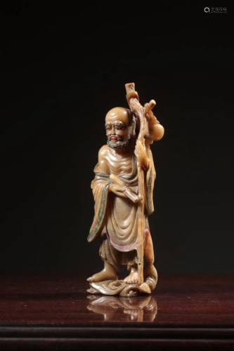 Qing Chinese Soapstone Carved Figurine