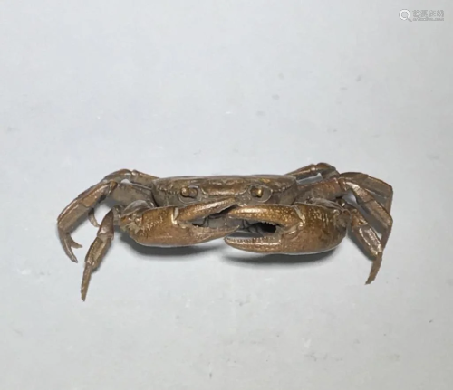 Republic Carved Bronze Crab