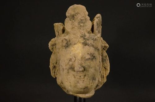 MING Dynasty GUANYIN CARVED STONE HEAD