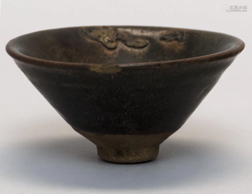 Song Dynasty Chinese TEMMOKU POTTERY TEA BOWL