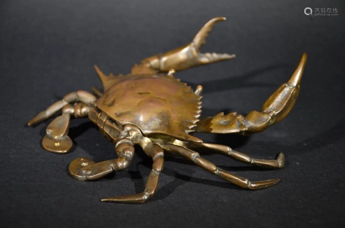 A 19th Century BRONZE ORNAMENT OF CRAB