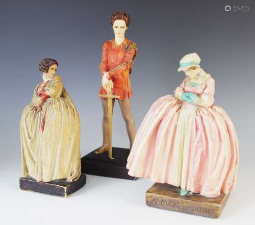 Agatha Walker (1888-1980) three Art Deco theatrical wax figu...