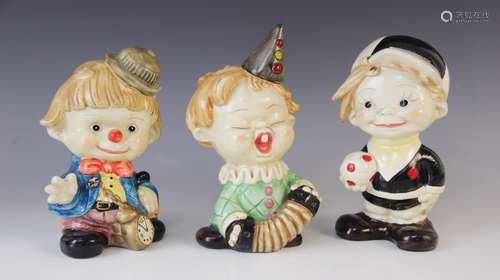 Three Carnival Chalk ware novelty money boxes, 20th century,...