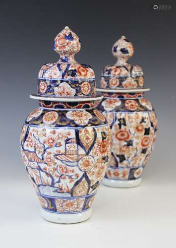 A pair of Japanese Imari vases, Meiji period (1868-1912), ea...