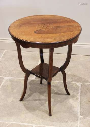 A late 19th century rosewood occasional table, the circular ...