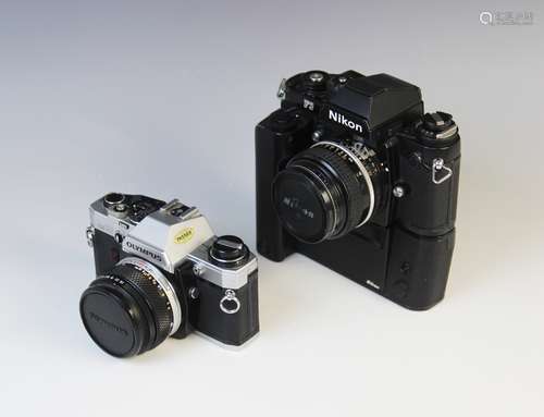 A Nikon F3 35mm SLR camera serial number 1823249, mid 20th c...