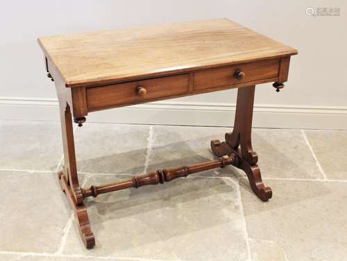 A mid 19th century mahogany side table, of small proportions...