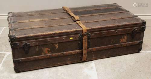 An early 20th century large Louis Vuitton trunk, number 1264...