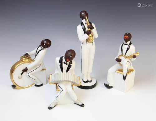 A French Art Deco four piece Jazz band by Robj from the ?Le ...