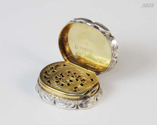 A Victorian silver vinaigrette by Edward Smith, London 1856,...