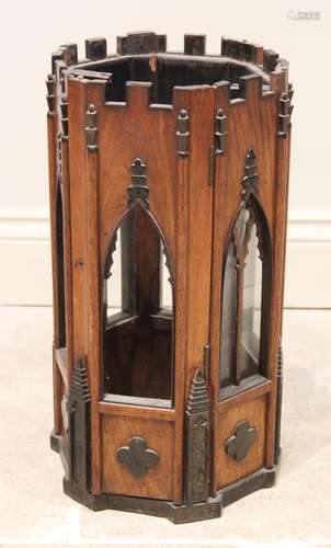 A 19th century ecclesiastical lantern, later used as a stick...