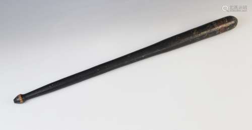 A William IV truncheon or baton, early 19th century, of long...