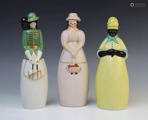 Three French Art Deco figural decanters by Robj, early 20th ...