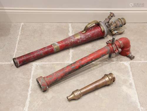 An early 20th century fire hose nozzle, by 'The Pyrene Foam ...
