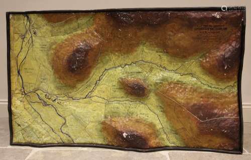 A bespoke made relief modelled topographical map of Clifton-...
