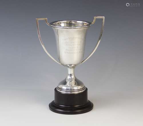 A George V silver twin-handled trophy cup by Alexander Clark...