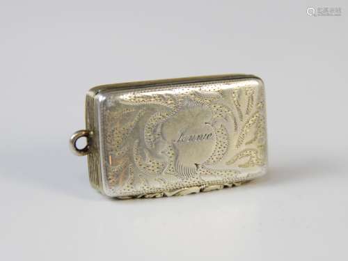 A George IV silver vinaigrette by John Thropp, Birmingham 18...