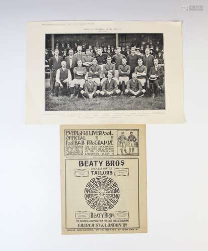 An Everton & Liverpool Official Football Programme, a 'doubl...