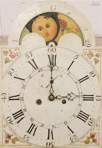 A George III oak cased eight day longcase clock, the 33cm pa...