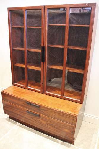 A mid century Danish rosewood wall cabinet designed by Ib Ko...