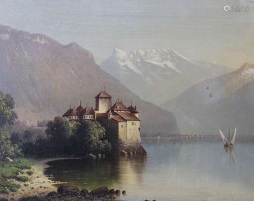 Italian School (late 19th century), Landscape views of Lomba...