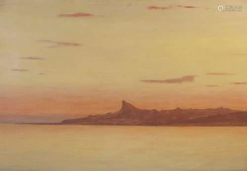 English school (early 20th century), A coastal sunrise, Oil ...