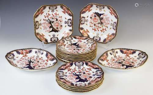 A Royal Crown Derby Kings Imari pattern part dinner service,...