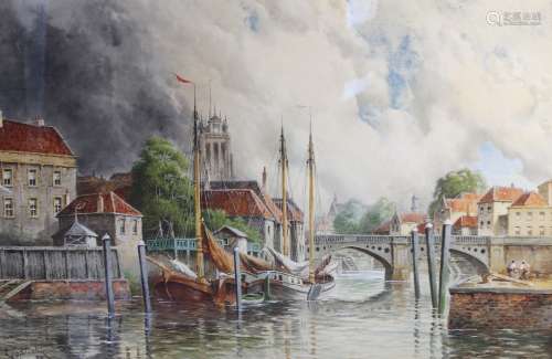 Louis Van Staaten (Dutch 1836-1909), Two watercolours on pap...