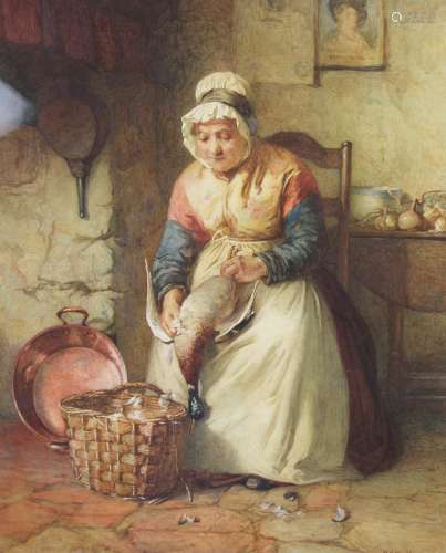 William Harris Weatherhead (1843-1903), 'Plucking', Watercol...