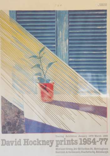 A David Hockney exhibition poster for the 'David Hockney pri...